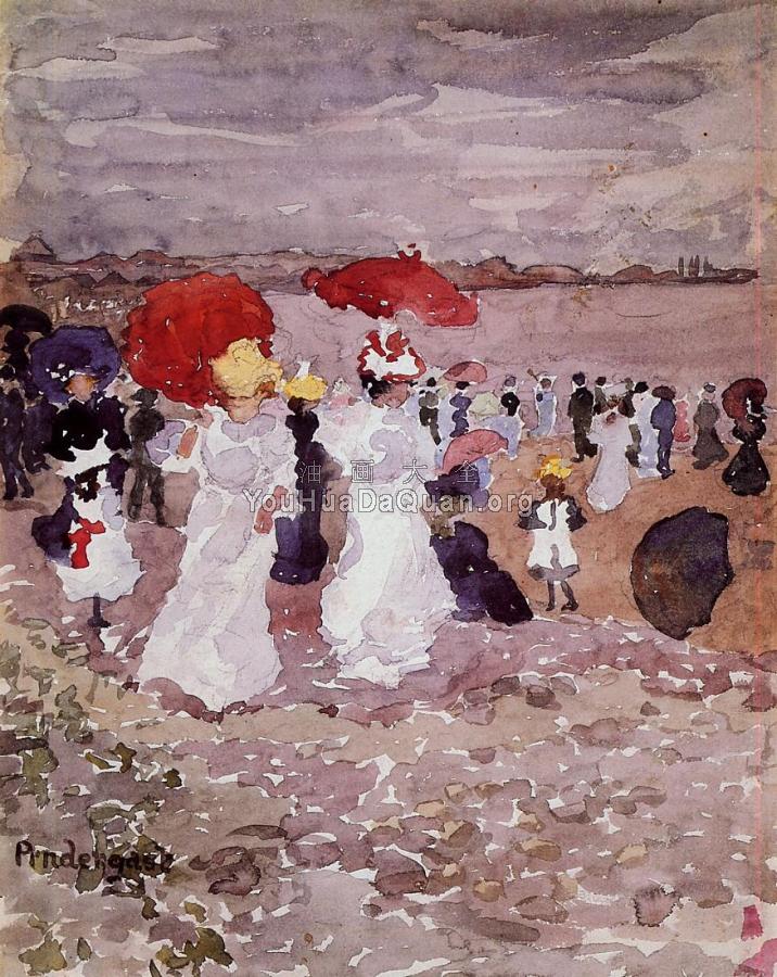 Ladies with Parasols - 莫里斯·巴西·加斯特